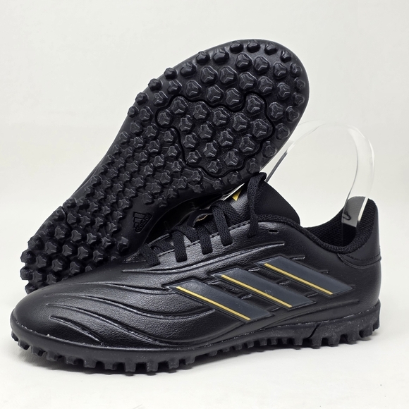 Adidas Unisex Soccer Shoes Black Kids Copa Pure 2 Club Turf IG8736 Size 4 New - Picture 1 of 12